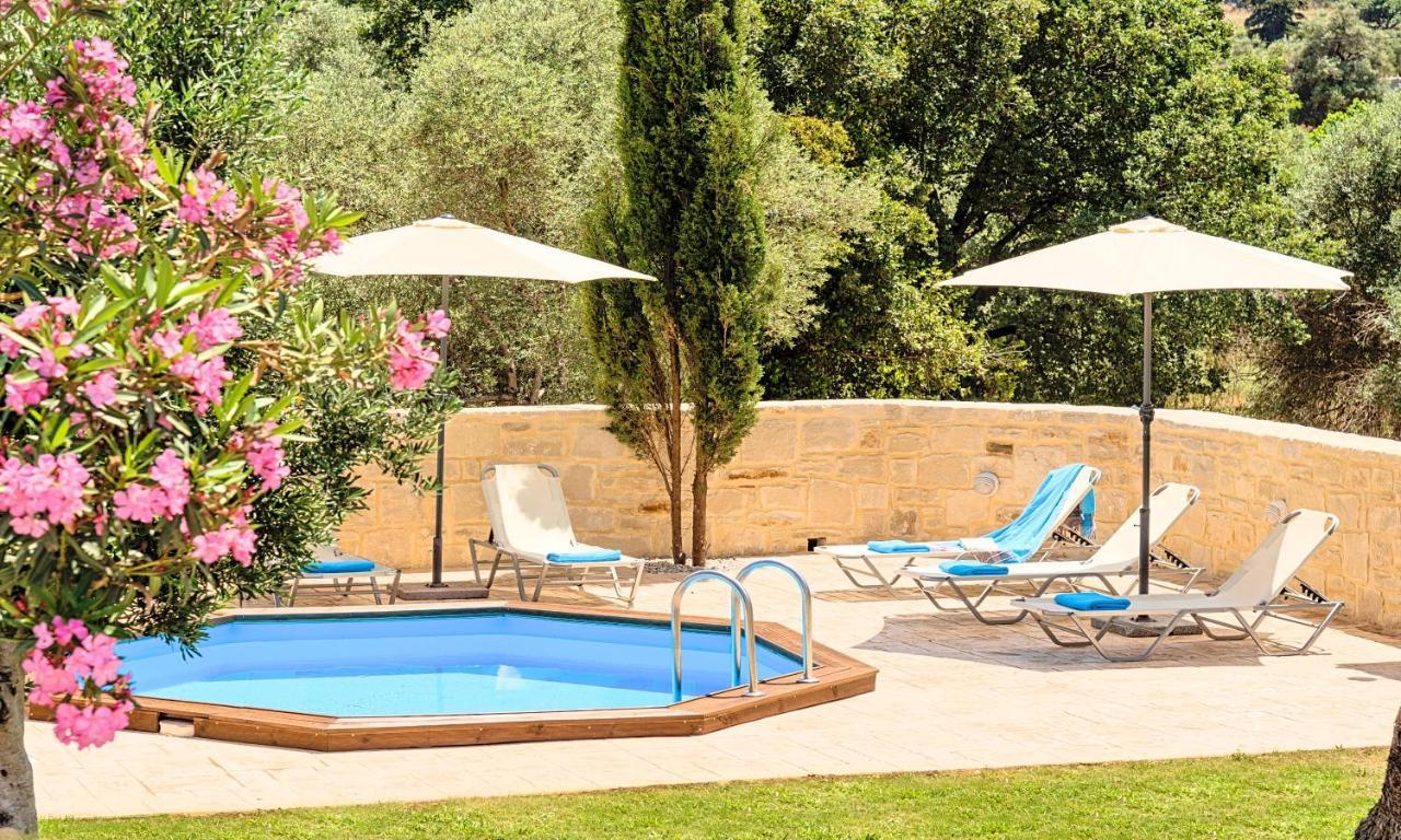 Villa Di Palma Heated Pool Koufi Bagian luar foto