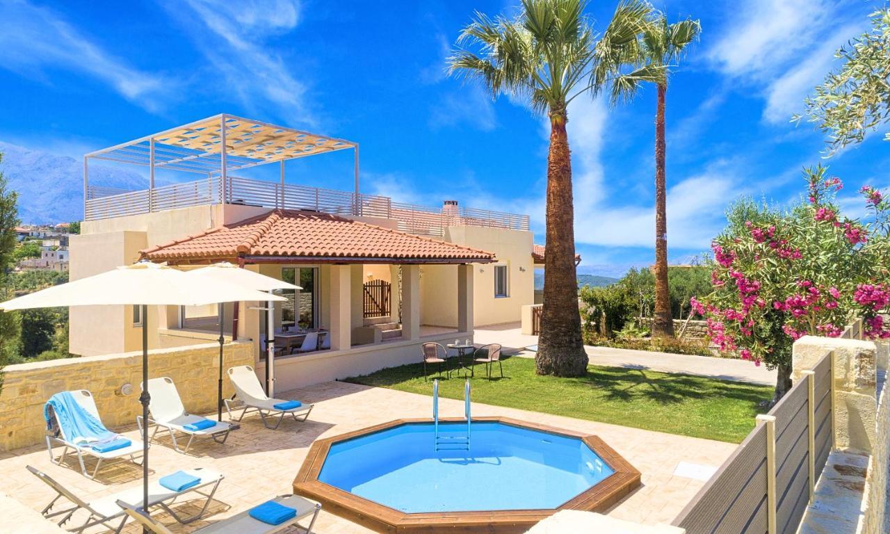 Villa Di Palma Heated Pool Koufi Bagian luar foto