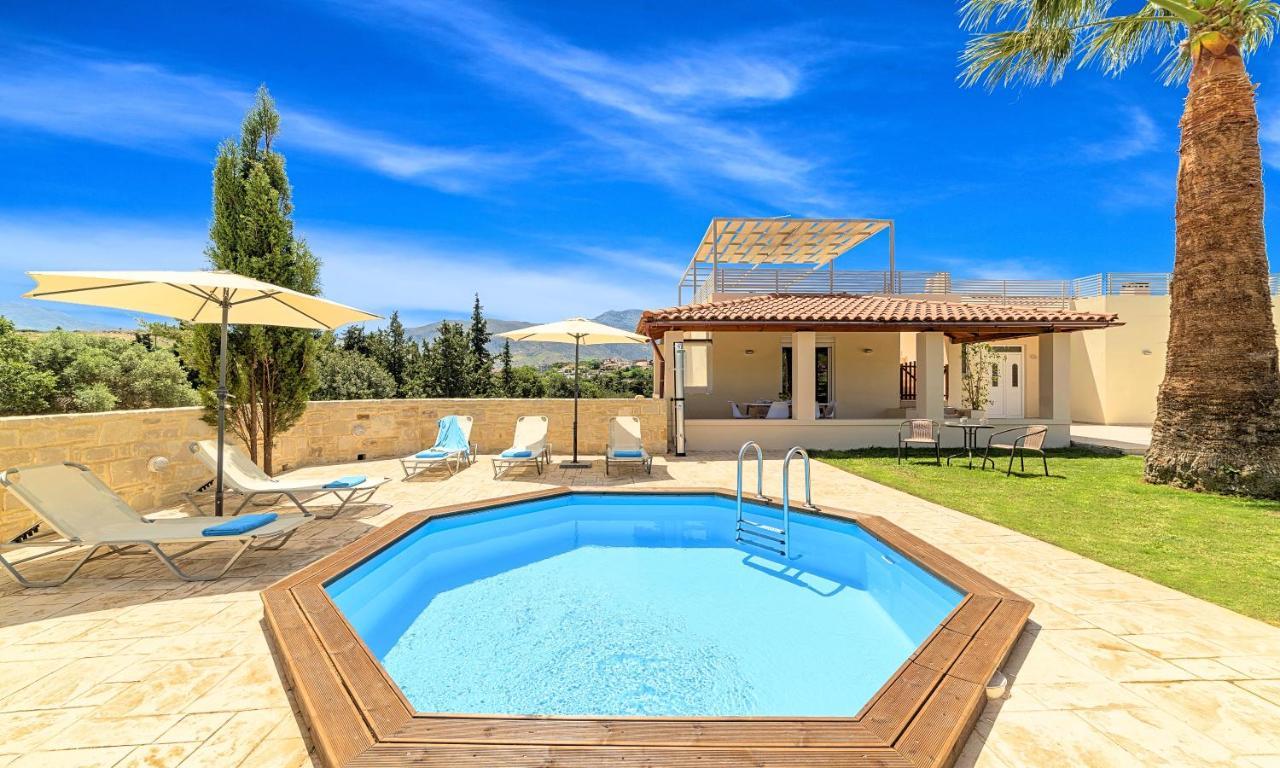 Villa Di Palma Heated Pool Koufi Bagian luar foto